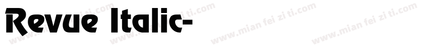 Revue Italic字体转换